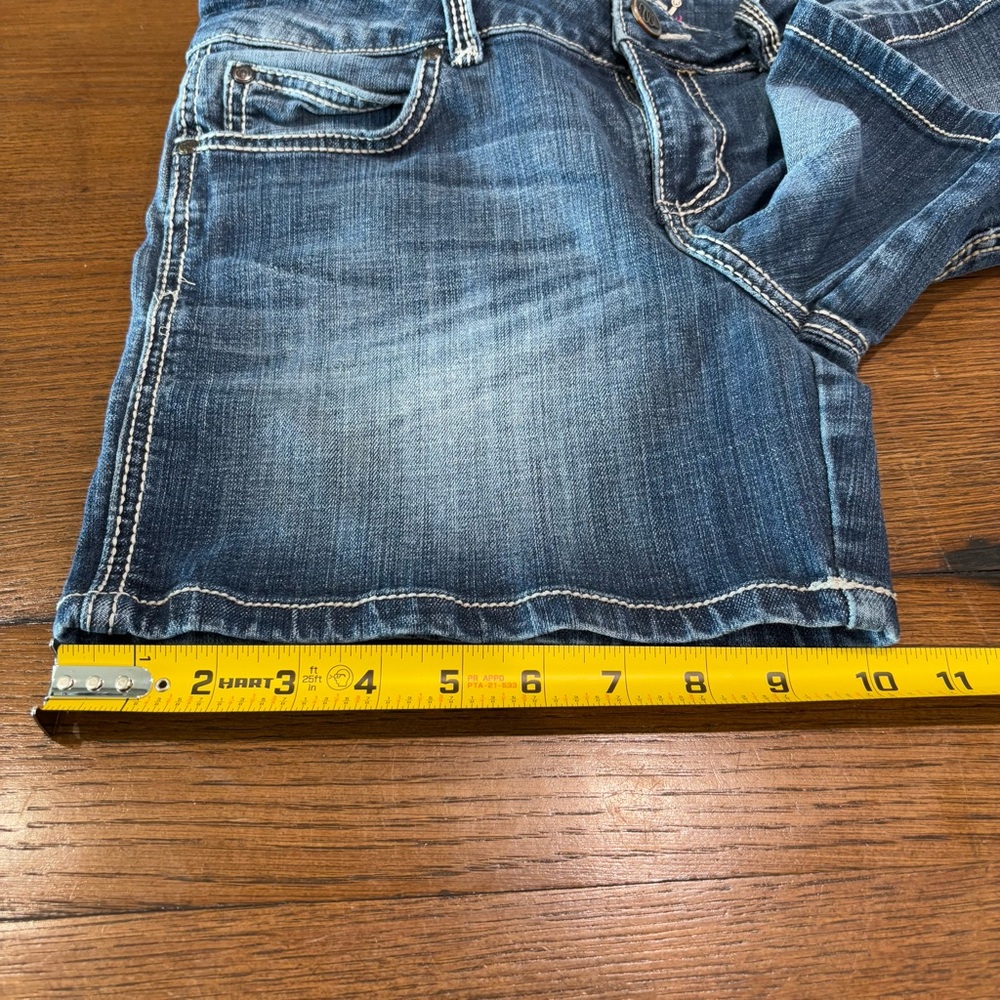 Wrangler Women's Blue Denim Stretch Jean Shorts 7/8 - Picture 10 of 10